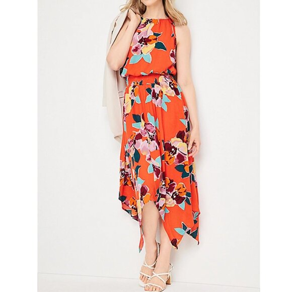 Maurices Red Floral Halter Neck Midi Dress - Picture 9 of 9